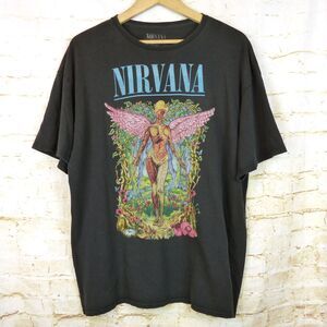 Nirvana T-Shirt In Utero Album Men XL Black Colorful Angel Rock Band Grunge